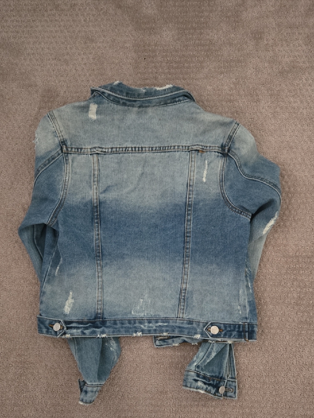 Distressed Denim Jacket - Picture 6 of 8